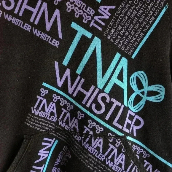 Aritzia TNA hoodie cotton blend sweatshirt Whistler ski snowboard black  wm L - Picture 8 of 12
